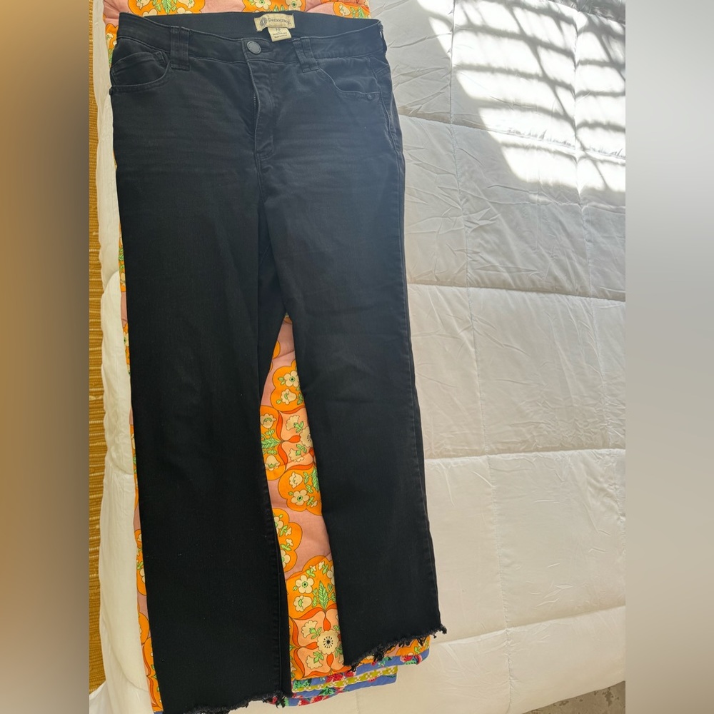 👉 Democracy Ab Technology Black Skinny Pull On Pants Stretch Slim Fit Size 10
